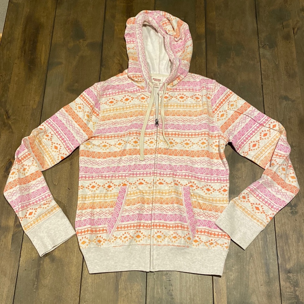 Pattern Light Zip-up sweater